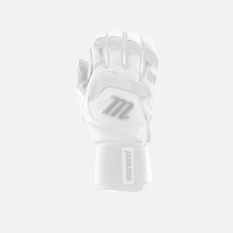 Break-In Baseball Glove-Signature Full Wrap Batting Gloves, White