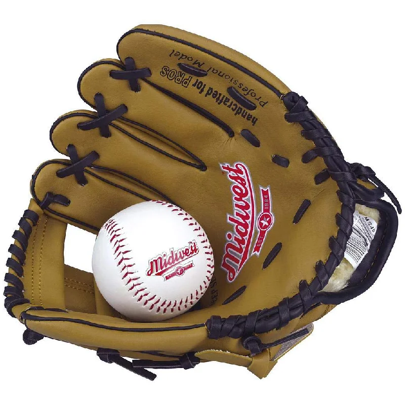 Baseball Glove With Classic Design-Midwest Baseball Glove & Ball Set