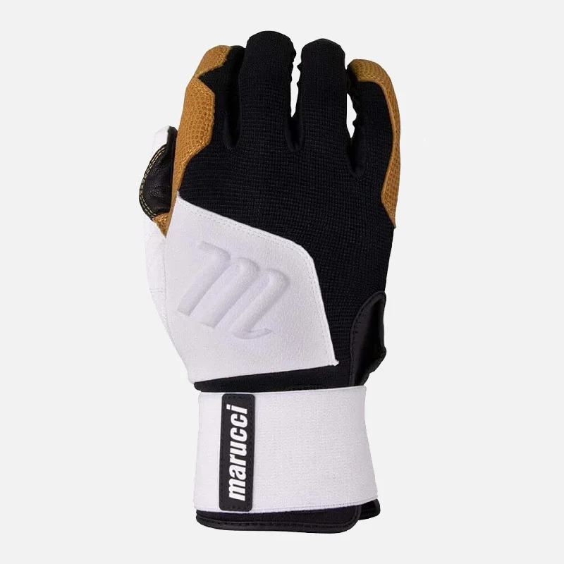 Soft Baseball Glove-Blacksmith Full-Wrap Baseball Batting Glove, White/Black