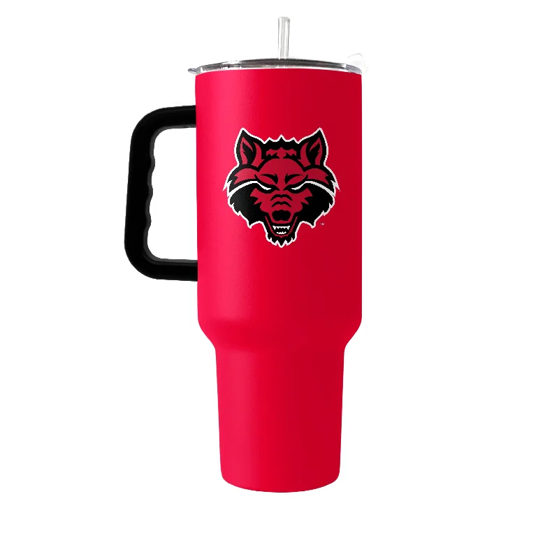 Special Gift Team Mug-Arkansas State 40oz Flipside Powder Coat Tumbler