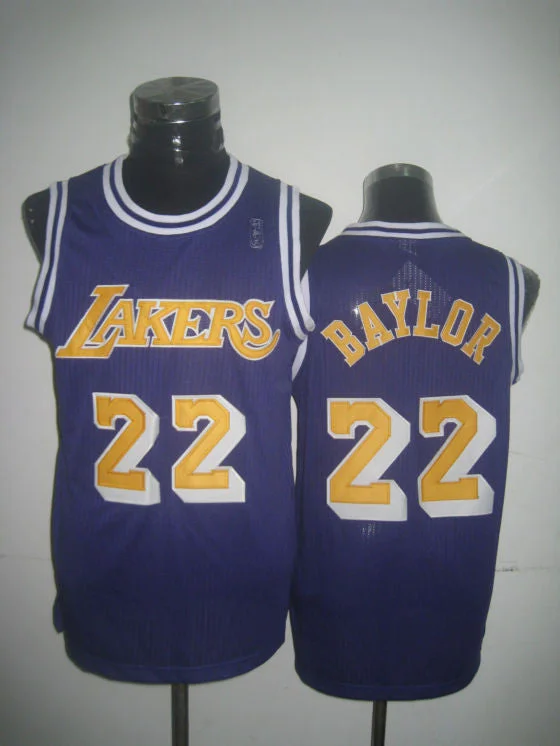 Basketball Jersey With Unique Features-Lakers 22 Baylor Purple New Revolution 30 Basketball Jerseys