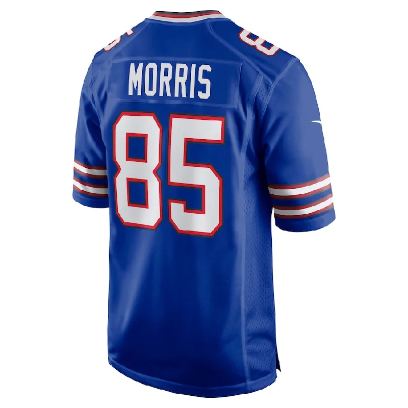 Custom Football Jersey-B.Bills #85 Quintin Morris  Royal Game Player Jersey American Stitched Football Jerseys