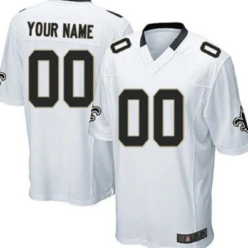 Football Jersey With Athletic Cut-Custom NO.Saints White Game Jersey American Stitched Jersey Football Jerseys