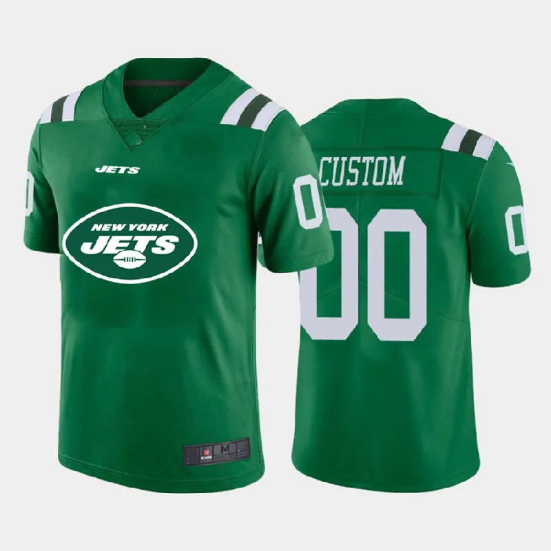 Football Jersey For Outdoor Games-Custom NY.Jets Green Team Big Logo Vapor Untouchable Limited Jersey American Stitched Jersey Football Jerseys