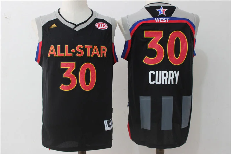 NCAA Basketball Jersey-Warriors 30 Stephen Curry Charcoal 2017 All-Star Game Swingman Basketball Jersey