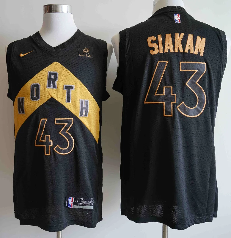 Official Basketball Jersey-Raptors 43 Pascal Siakam Black City Edition Swingman Basketball Jersey