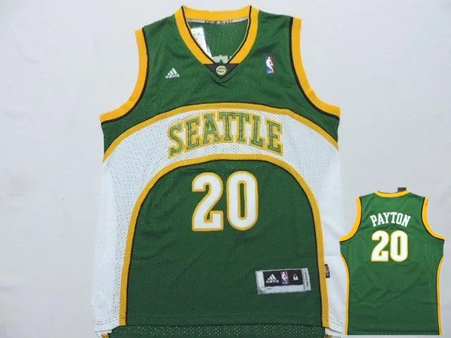 Basketball Jersey With Custom Patches-Supersonics 20 Payton Green New Revolution 30 Basketball Jerseys