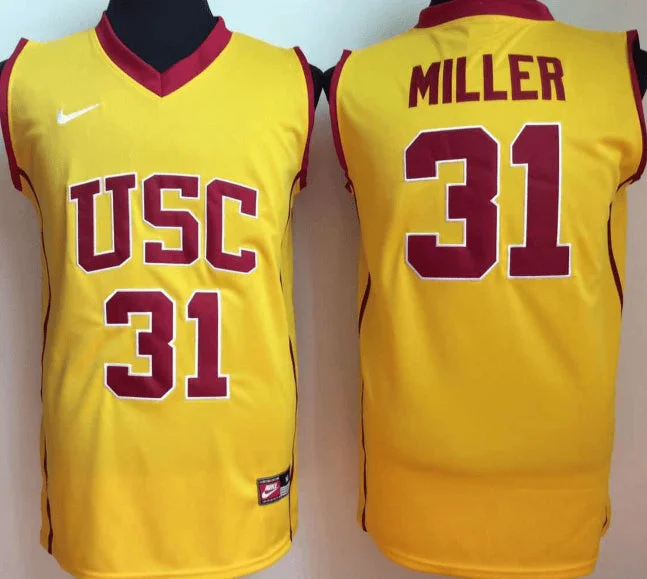 Basketball Jersey With Artistic Prints-USC Trojans 31 Cheryl Miller Yellow College Basketball Basketball Jersey