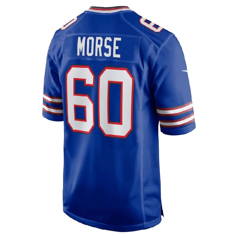 Throwback Football Jersey-B.Bills #60 Mitch Morse Royal Game Player Jersey American Stitched Football Jerseys