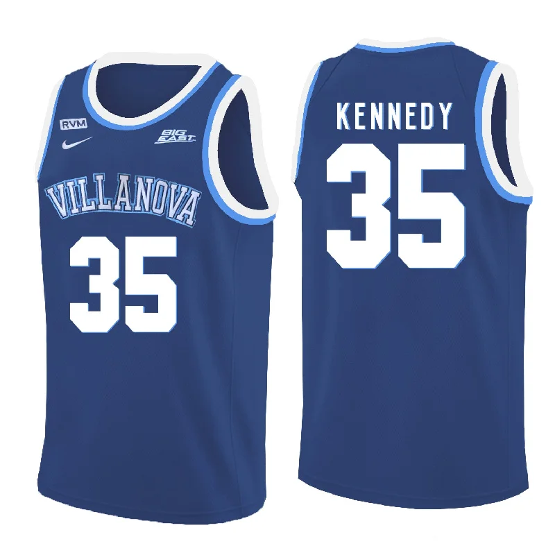 Plus Size Basketball Jersey-Villanova Wildcats 35 Matt Kennedy Blue College Basketball Basketball Jersey