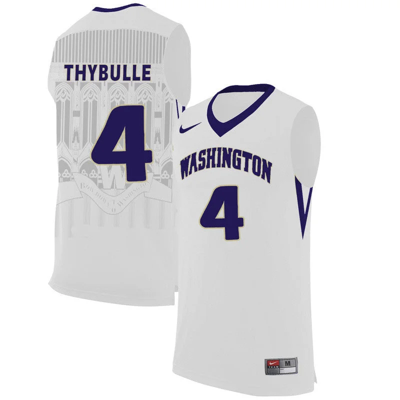 Lightweight Basketball Jersey-Washington Huskies 4 Matisse Thybulle White College Basketball Basketball Jersey