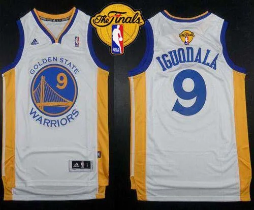 Basketball Jersey With DIY Design-Warriors 9 Iguodala White 2015 Finals New Rev 30 Basketball Jersey