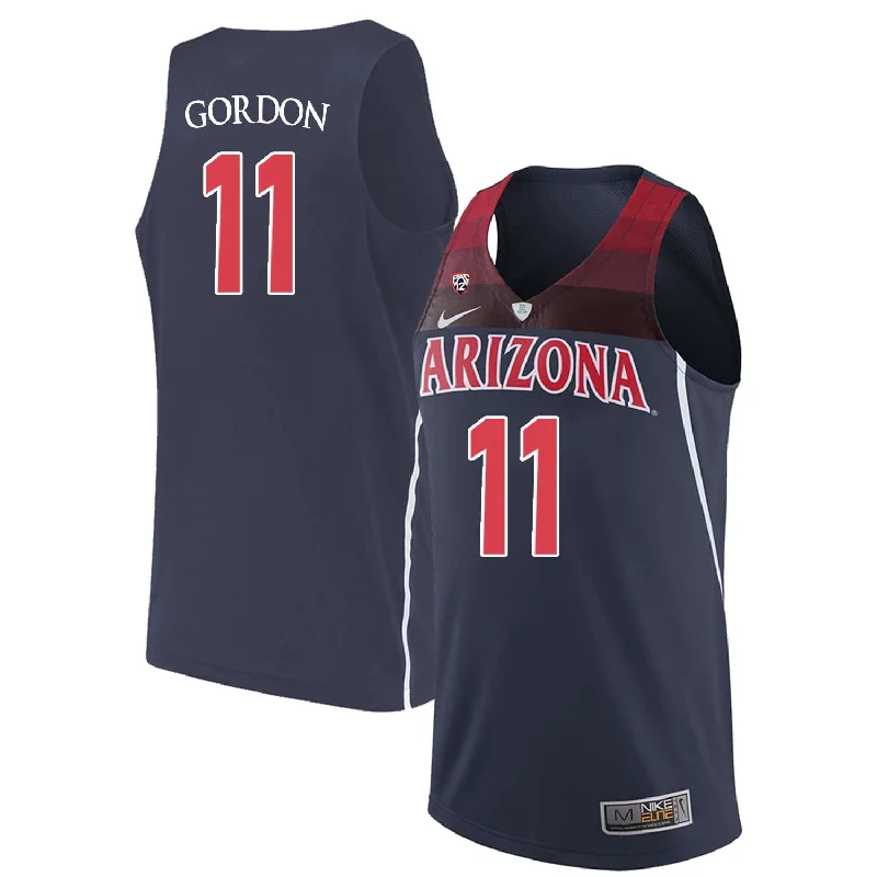 Basketball Jersey For Charity Events-Arizona Wildcats 11 Aaron Gordon Navy College Basketball Basketball Jersey