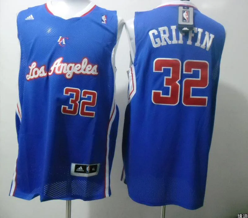 Game Day Basketball Jersey-Clippers 32 Griffin Blue Mesh Basketball Jerseys