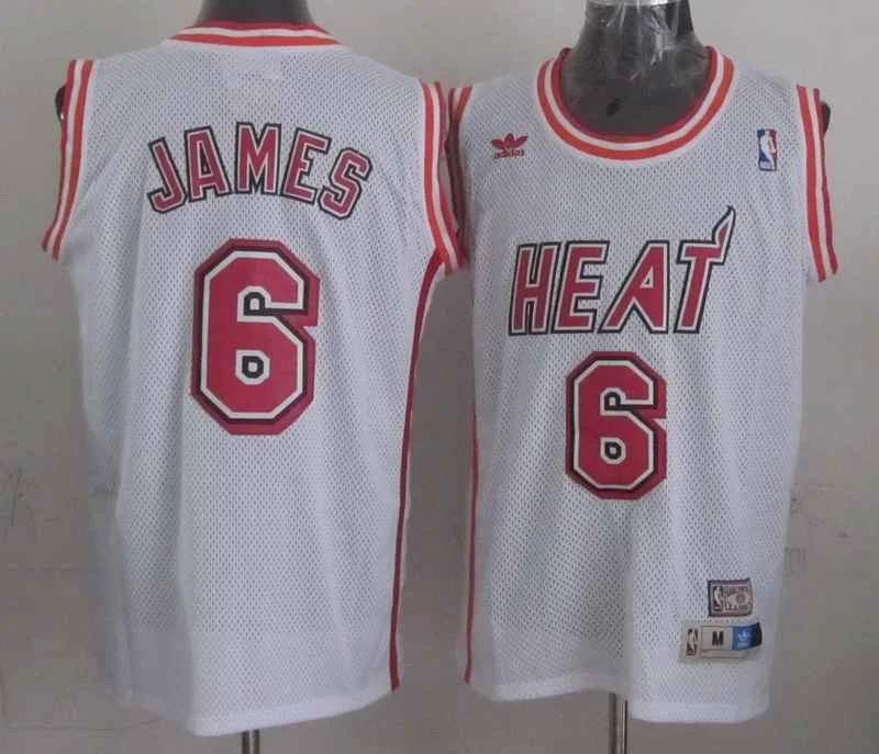 Basketball Jersey With Unmatched Comfort-Heat 6 James White Hardwood Classics Swingman Basketball Jerseys