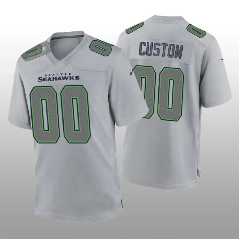 Football Jersey With Camo Print-Custom S.Seahawks Gray Atmosphere Game Jersey American Jerseys Stitched Football Jerseys