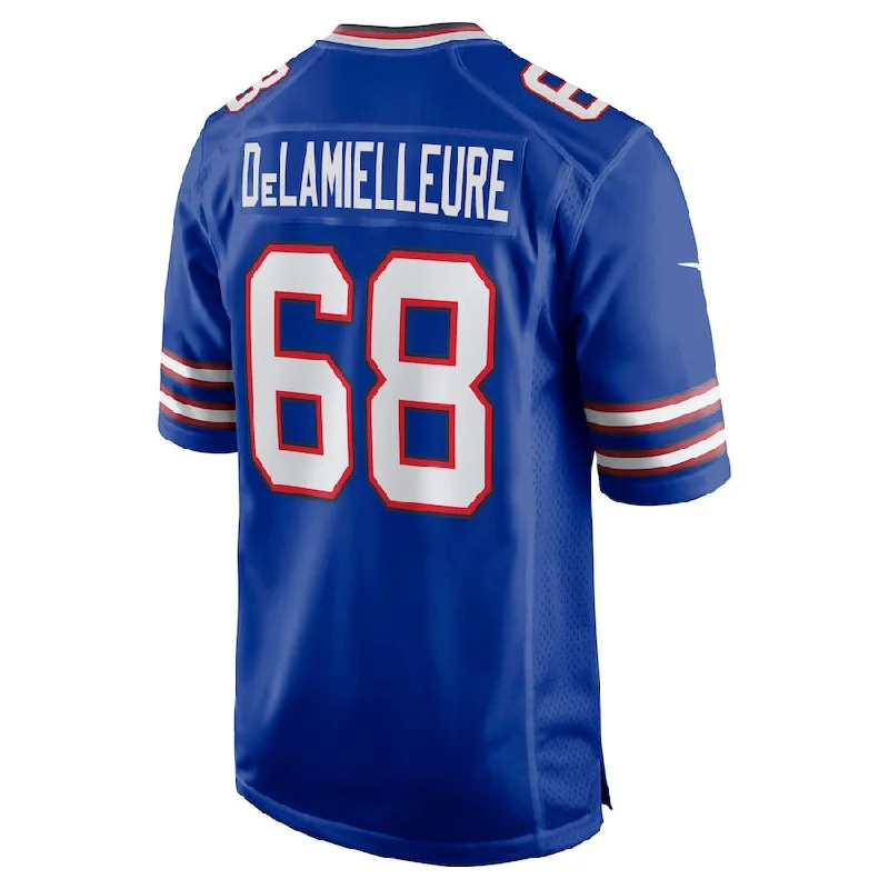 Men's Football Jersey-B.Bills #68 Joe DeLamielleure Royal Game Retired Player Jersey American Stitched Football Jerseys