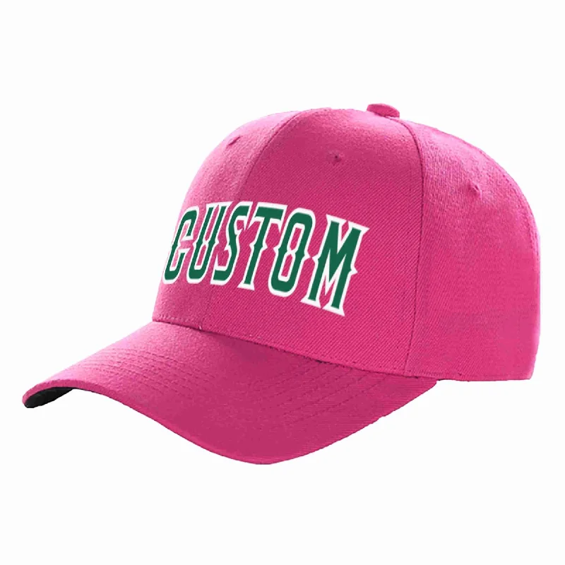 Carpenter Baseball Cap-Custom Rose Red Kelly Green-White Curved Eaves Sport Baseball Cap Design for Men/Women/Youth