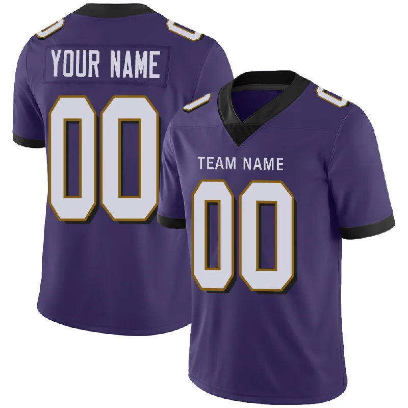 Football Jersey With Unbeatable Quality-Custom B.Raven Men's American Purple Vapor Limited Stitched Football Jersey