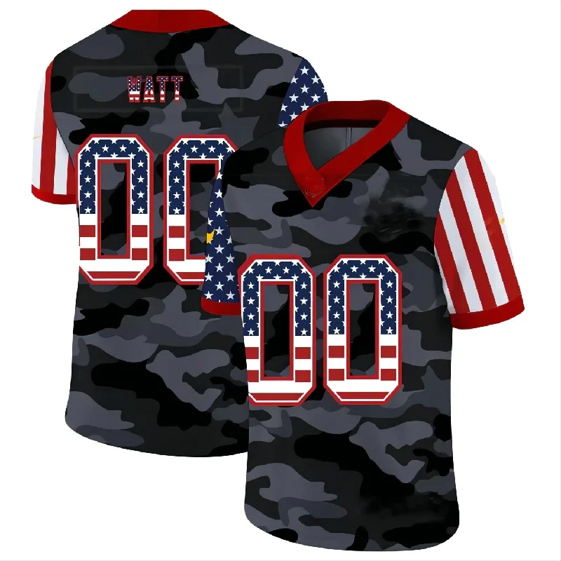 NCAA Football Jersey-Custom W.Commanders American Team 32 and Number and Name 2020 Camo Salute to Service Limited Jersey Stitched Jersey Football Jersey