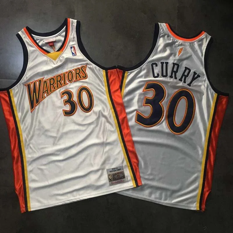 Performance Basketball Jersey-Warriors 30 Stephen Curry White 2009-10 Hardwood Classics Basketball Jersey