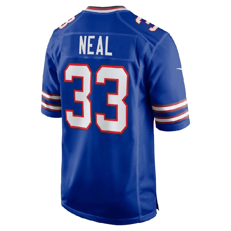 Football Jersey With Exclusive Prints-B.Bills #33 Siran Neal Royal Game Player Jersey American Stitched Football Jerseys