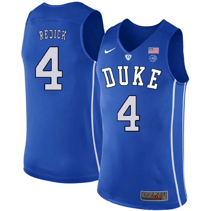 Practice Basketball Jersey-Duke Blue Devils 4 JJ Redick Blue College Basketball Basketball Jersey