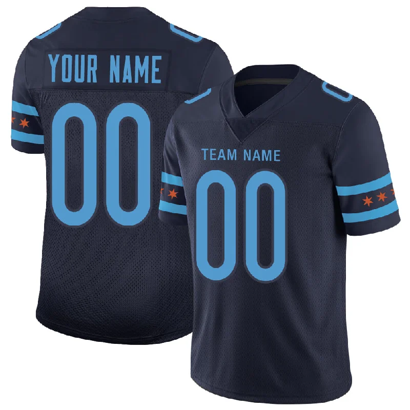 Football Jersey With Signature Look-Custom C.Bear Stitched American Jerseys Personalize Birthday Gifts Navy Football Jerseys