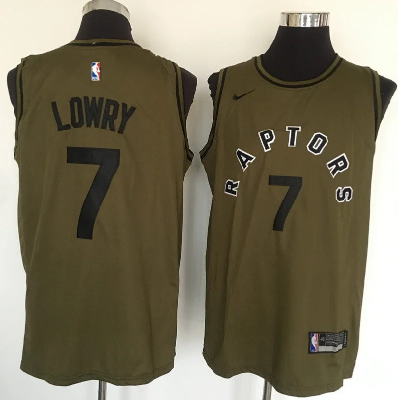 Basketball Jersey With Gothic Look-Raptors 7 Kyle Lowry Olive Swingman Basketball Jersey