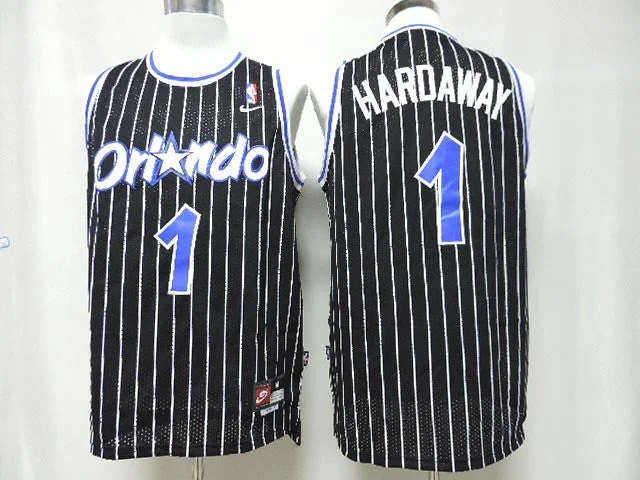 Basketball Jersey With Gold Trim-Magic 1 Hardaway Black New Revolution 30 Basketball Jerseys