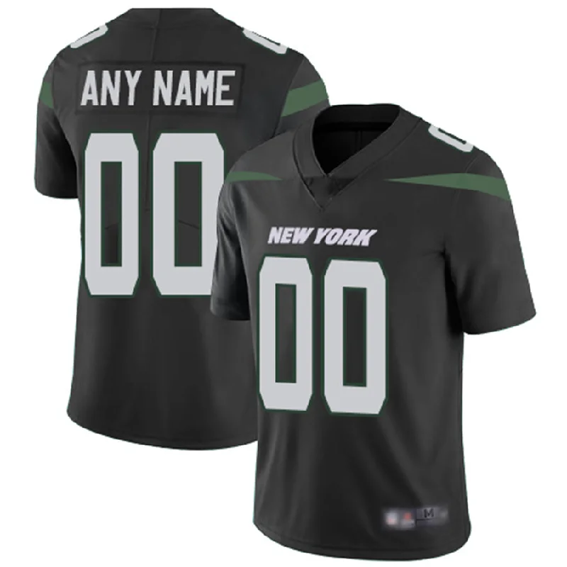 Football Jersey With Gold Trim-Custom NY.Jets Alternate Black Vapor Untouchable Football Limited Jersey American Stitched Jersey Football Jerseys