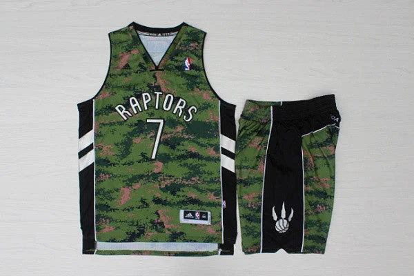 Basketball Jersey With Distressed Fabric-Raptors 7 Kyle Lowry Camo Canada Flag Swingman Basketball Jersey(With Shorts)