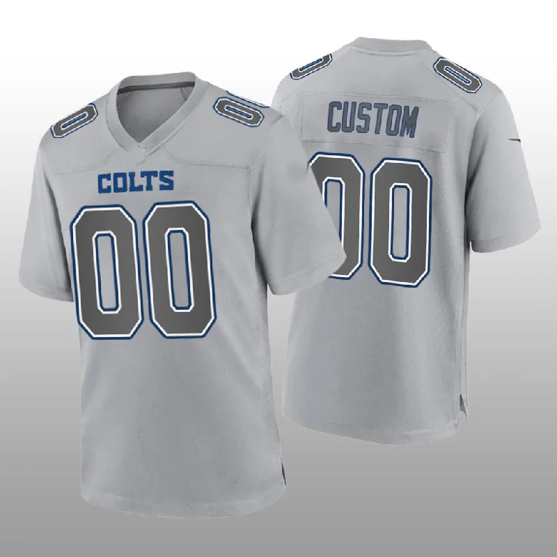 Football Jersey With Celebrity Signature-Custom IN.Colts Gray Game Atmosphere Jersey Stitched Jersey Football Jerseys