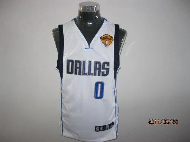 Basketball Jersey For Indoor Games-Mavericks 0 Blank White 2011 Final Patch Basketball Jerseys