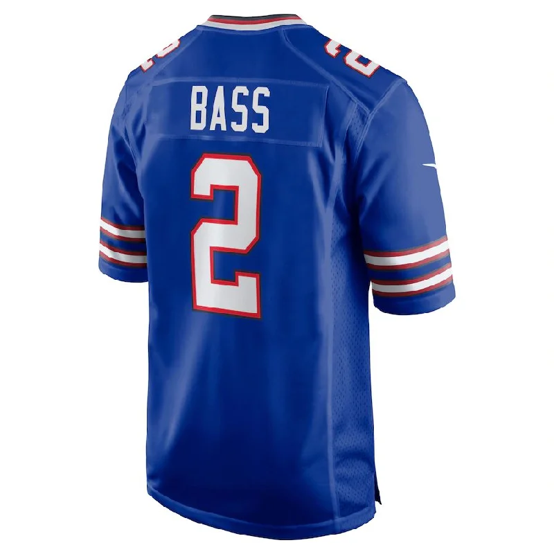 Football Jersey With Unmatched Comfort-B.Bills #2 Tyler Bass Royal Game Player Jersey American Stitched Football Jerseys