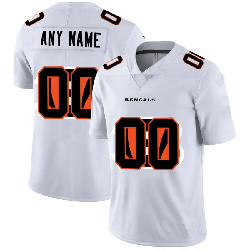 Football Jersey With Embroidered Patch-Custom C.Bengals White Team Big Logo Vapor Untouchable Limited Jersey American Stitched Football Jerseys