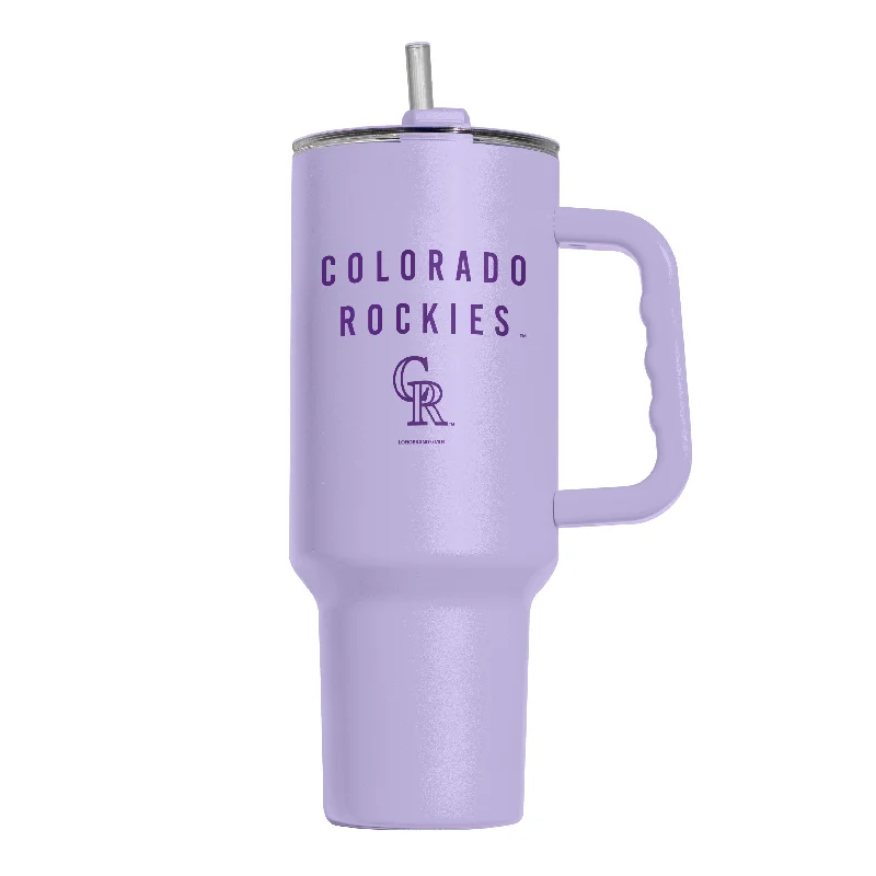 Slogan Team Mug-Colorado Rockies 40oz Tonal Powder Coat Tumbler