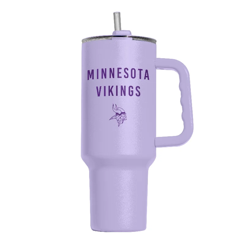 Retro Team Mug-Minnesota Vikings 40oz Tonal Lavender Powder Coat Tumbler