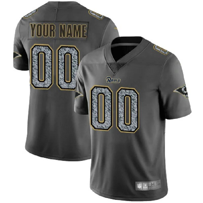 Special Edition Football Jersey-Custom LA.Rams Gray Static Vapor Untouchable Limited Jersey American Stitched Jersey Football Jerseys