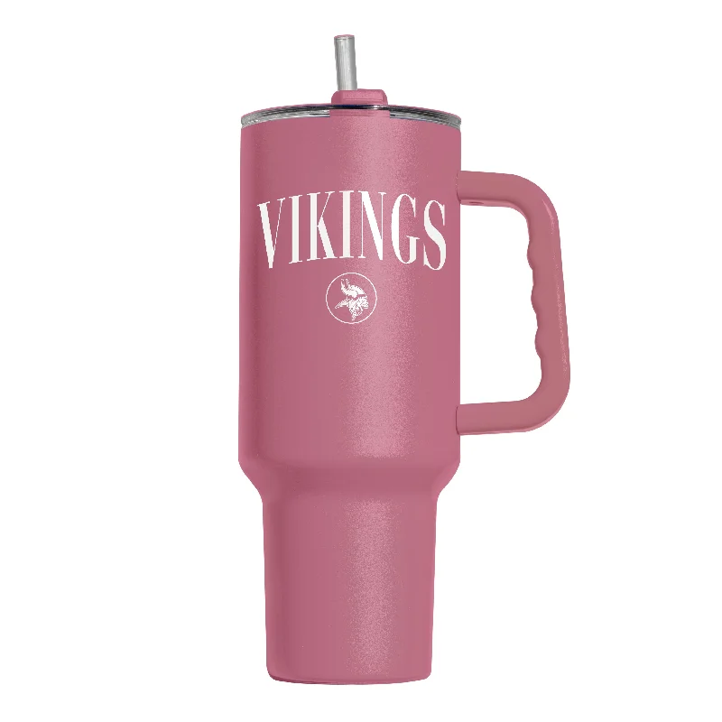 Baseball Team Mug-Minnesota Vikings 40oz Cinch Berry Powder Coat Tumbler