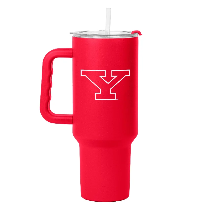 Football Team Mug-Youngstown State 40oz Flipside Powder Coat Tumbler