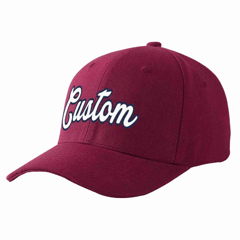 Glow-In-The-Dark Baseball Cap-Custom Red Wine White-Navy Curved Eaves Sport Baseball Cap Design for Men/Women/Youth