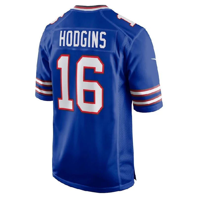 Mesh Football Jersey-B.Bills #16 Isaiah Hodgins Royal Game Player Jersey American Stitched Football Jerseys