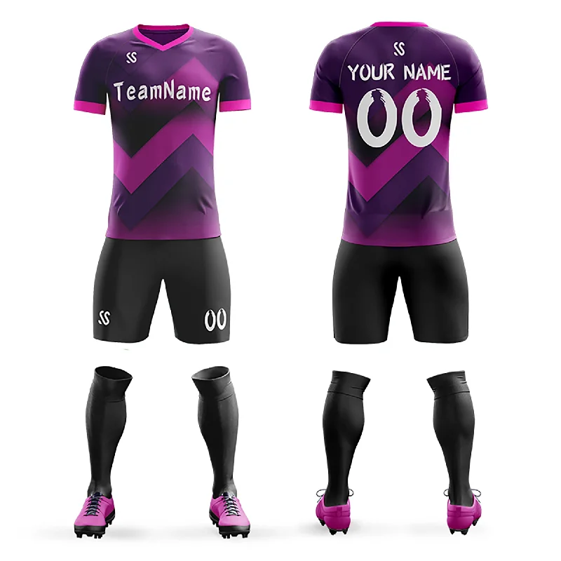 Special Edition Football Jersey-Custom Purple Printing Outdoor Breathable Soccer Sets Jersey