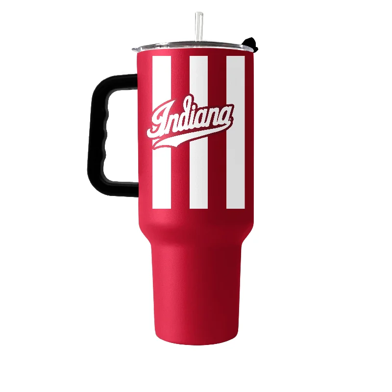 Away Team Mug-Indiana Candy Stripe 40oz Powder Coat Tumbler