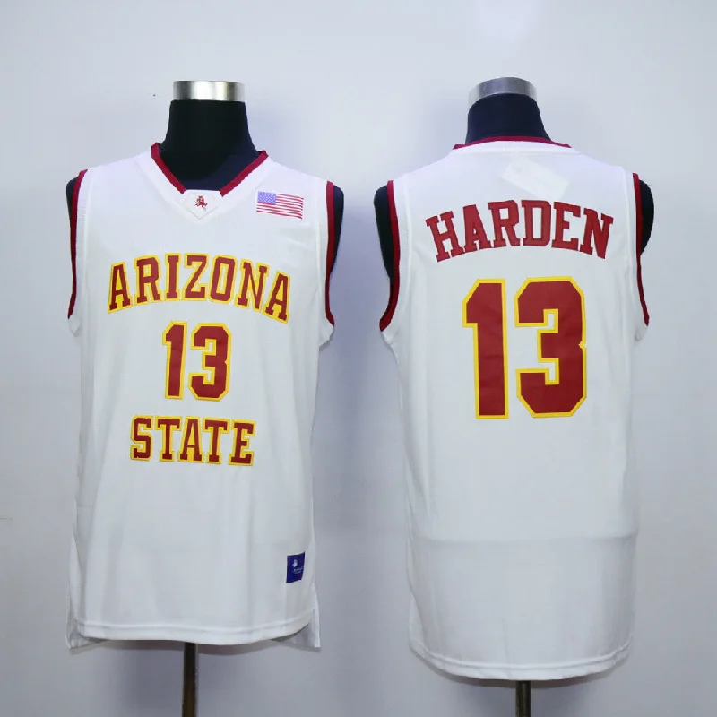 Home Basketball Jersey-Arizona Stata Sun Devils 13 James Harden White College Basketball Jersey