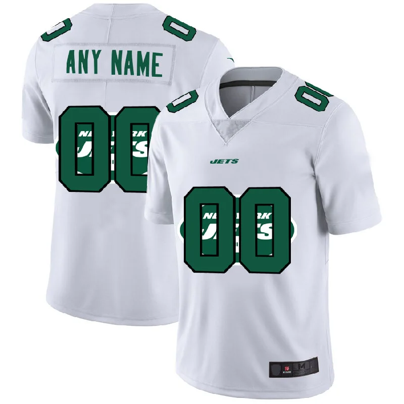 Football Jersey For Charity Events-Custom NY.Jets White Team Big Logo Vapor Untouchable Limited Jersey American Stitched Jersey Football Jerseys