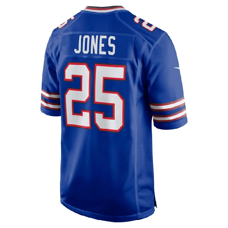 Football Jersey With Designer Label-B.Bills #25 Taiwan Jones Royal Game Player Jersey American Stitched Football Jerseys