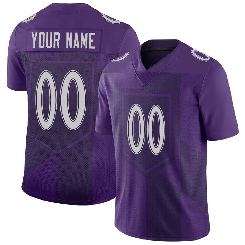 Football Jersey With Exceptional Craftsmanship-Custom B.Raven Men's American Purple City Vapor Limited Stitched Football Jersey