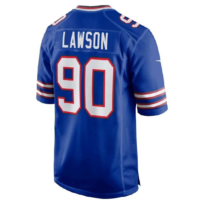 Football Jersey With Custom Patches-B.Bills #90 Shaq Lawson Royal Player Game Jersey American Stitched Football Jerseys